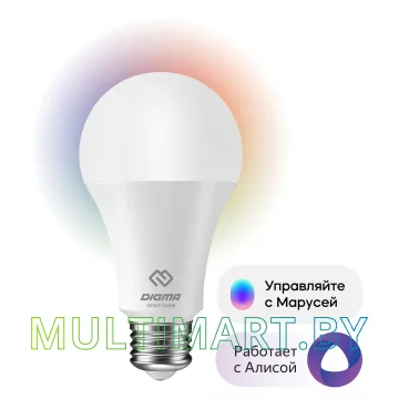 Светодиодная лампочка Digma DiLight E27 N1 RGB (1118521)
